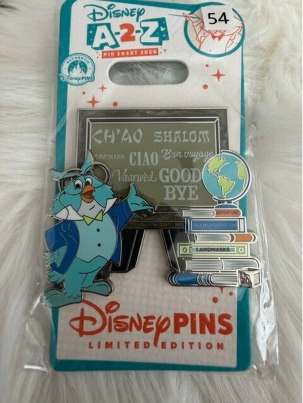 Disney A to Z Limited Edition Pin Professor Owl Goodbye Pin